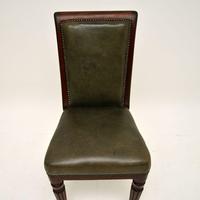 Antique Victorian Solid Mahogany & Leather Desk / Side Chair (5 of 10) Antique Victorian Solid Mahogany & Leather Desk / Side Chair (5 of 10)