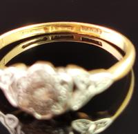 Antique Diamond Flower Ring, 18ct Gold & Platinum (9 of 11) Antique Diamond Flower Ring, 18ct Gold & Platinum (9 of 11)