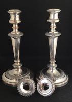 Pair of Old Sheffield Plate on Copper Candlesticks (3 of 7) Pair of Old Sheffield Plate on Copper Candlesticks (3 of 7)