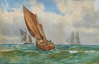 Att: William Boyce 19th Century Sailing Smack Seascape Watercolour Painting (2 of 11) Att: William Boyce 19th Century Sailing Smack Seascape Watercolour Painting (2 of 11)
