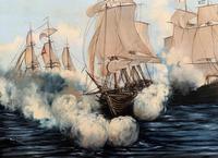 Large Fabulous Vintage 20th Century Maritime Naval Battle Ships Seascape Oil Painting (4 of 12) Large Fabulous Vintage 20th Century Maritime Naval Battle Ships Seascape Oil Painting (4 of 12)