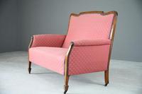 Small Walnut Frame Upholstered Sofa (9 of 12) Small Walnut Frame Upholstered Sofa (9 of 12)