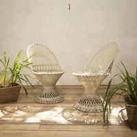 Pair of Mid 20th Century Russell Woodard Wicker Effect Side Chairs - Patio (11 of 11) Pair of Mid 20th Century Russell Woodard Wicker Effect Side Chairs - Patio (11 of 11)