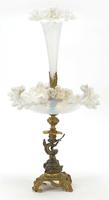19th Century Opaline Glass & Gilt Bronze Dolphin Centrepiece (3 of 5) 19th Century Opaline Glass & Gilt Bronze Dolphin Centrepiece (3 of 5)