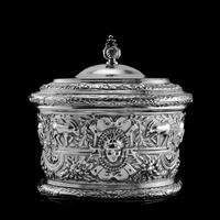 Rare Antique Solid Silver Cellini Tea Caddy Box - Mappin & Webb 1902 (10 of 28) Rare Antique Solid Silver Cellini Tea Caddy Box - Mappin & Webb 1902 (10 of 28)
