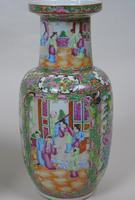 Good Large Pair of Chinese Famille Rose Rouleau Vases 19th Century (8 of 11) Good Large Pair of Chinese Famille Rose Rouleau Vases 19th Century (8 of 11)