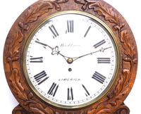 Rare Antique Irish Drop Dial Wall Clock 8 Day Single Fusee Movement Dial Signed Wallace of Limerick (5 of 9) Rare Antique Irish Drop Dial Wall Clock 8 Day Single Fusee Movement Dial Signed Wallace of Limerick (5 of 9)
