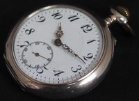 Antique Silver Pocket Watch Keyless Wind Open Face Pocket Watch Swiss Made (4 of 5) Antique Silver Pocket Watch Keyless Wind Open Face Pocket Watch Swiss Made (4 of 5)