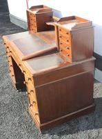 1900's Large Mahogany Dickens Desk with Leather inset (5 of 5) 1900's Large Mahogany Dickens Desk with Leather inset (5 of 5)