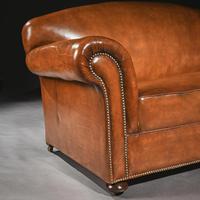 Late 19th Century Victorian Leather Upholstered Drop Arm Sofa (2 of 6) Late 19th Century Victorian Leather Upholstered Drop Arm Sofa (2 of 6)