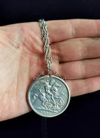 Victorian Silver Crown Pendant, Coin Necklace (3 of 11) Victorian Silver Crown Pendant, Coin Necklace (3 of 11)