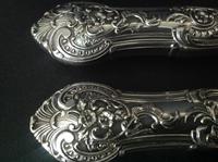 Pair of Antique Victorian Silver Serving Forks - 1873 (8 of 8) Pair of Antique Victorian Silver Serving Forks - 1873 (8 of 8)