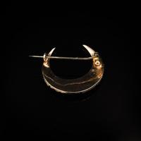 Antique Rose Cut Paste Gold and Silver Crescent Moon Brooch Pin (5 of 9) Antique Rose Cut Paste Gold and Silver Crescent Moon Brooch Pin (5 of 9)