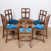 6 Arts & Crafts Carved Oak Dining Chairs (4 of 10) 6 Arts & Crafts Carved Oak Dining Chairs (4 of 10)