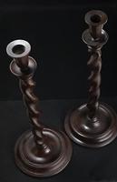 Pair of Tall Mid Victorian Mahogany Barley Twist Candlesticks (4 of 5) Pair of Tall Mid Victorian Mahogany Barley Twist Candlesticks (4 of 5)