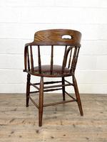 Antique Desk Chair with Leather Seat (10 of 10) Antique Desk Chair with Leather Seat (10 of 10)