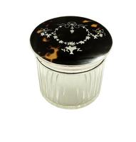Antique Sterling Silver & Tortoiseshell Pique Vanity Jar 1927 (2 of 8) Antique Sterling Silver & Tortoiseshell Pique Vanity Jar 1927 (2 of 8)