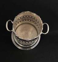 Edwardian Silver Plated Reticulated Wine Bottle Holder (5 of 7) Edwardian Silver Plated Reticulated Wine Bottle Holder (5 of 7)