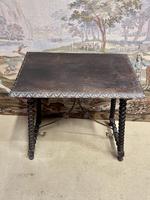 Spanish Bobbin Based Table with Iron Work Base (2 of 5) Spanish Bobbin Based Table with Iron Work Base (2 of 5)