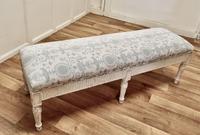 Long French Upholstered Window Seat Long French Upholstered Window Seat