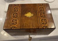Victorian Mahogany Box with Tunbridge Ware Bands (15 of 15) Victorian Mahogany Box with Tunbridge Ware Bands (15 of 15)
