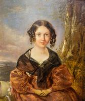 Victorian Oil Painting - Portrait of a Lady with Wringlets (2 of 9) Victorian Oil Painting - Portrait of a Lady with Wringlets (2 of 9)