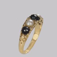 Antique Tahitian & White Pearl Ring 18ct Gold & Rose cut Diamond Victorian Ring (7 of 11) Antique Tahitian & White Pearl Ring 18ct Gold & Rose cut Diamond Victorian Ring (7 of 11)