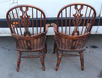 1940's Pair of Oak Country Farmhouse Chairs (3 of 5) 1940's Pair of Oak Country Farmhouse Chairs (3 of 5)