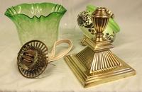 Antique Victorian Green Glass Oil Lamp & Original Frilled Green Shade (10 of 13) Antique Victorian Green Glass Oil Lamp & Original Frilled Green Shade (10 of 13)