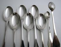 Antique Edwardian 1910 Solid Sterling Silver Tea Spoons & Sugar Tongs Set, English Trefid Rattail William III Style (5 of 8) Antique Edwardian 1910 Solid Sterling Silver Tea Spoons & Sugar Tongs Set, English Trefid Rattail William III Style (5 of 8)