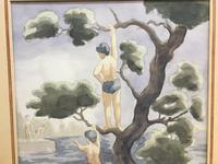 Watercolour "Bathers", by Joseph Smedley (2 of 6) Watercolour "Bathers", by Joseph Smedley (2 of 6)