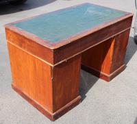 1920s Solid Mahogany Pedestal Desk with Green Top (4 of 4) 1920s Solid Mahogany Pedestal Desk with Green Top (4 of 4)