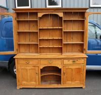 1900's Large Country Pine Dresser with Glass Doors (3 of 4) 1900's Large Country Pine Dresser with Glass Doors (3 of 4)