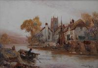 Walter Stuart LLOYD Fishing Village c1900 Watercolour (3 of 5) Walter Stuart LLOYD Fishing Village c1900 Watercolour (3 of 5)