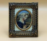Fabulous early 1900s Italian Miniature Oil Portrait Painting - Stunning Frame!' (8 of 11) Fabulous early 1900s Italian Miniature Oil Portrait Painting - Stunning Frame!' (8 of 11)