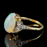 Antique Edwardian Natural Opal Diamond Ring 18ct Gold 5.50ct Opal c.1901 (6 of 7) Antique Edwardian Natural Opal Diamond Ring 18ct Gold 5.50ct Opal c.1901 (6 of 7)