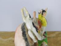 Rare Bull Baiting Staffordshire Figure Obadiah Sherratt (9 of 11) Rare Bull Baiting Staffordshire Figure Obadiah Sherratt (9 of 11)