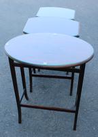 1960s Nest 3 Oval Mahogany Tables with Glass Tops (4 of 4) 1960s Nest 3 Oval Mahogany Tables with Glass Tops (4 of 4)