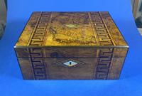 Victorian Burr Walnut Box With Tunbridge Ware Inlay. (6 of 12) Victorian Burr Walnut Box With Tunbridge Ware Inlay. (6 of 12)
