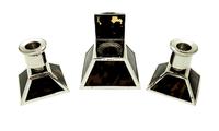 Antique Sterling Silver & Tortoiseshell Inkwell & Candlesticks Desk Set 1922 (7 of 13) Antique Sterling Silver & Tortoiseshell Inkwell & Candlesticks Desk Set 1922 (7 of 13)