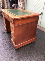 Antique Walnut Pedestal Writing Desk (pri) (4 of 10) Antique Walnut Pedestal Writing Desk (pri) (4 of 10)