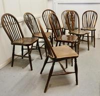 Collection of 8 Beech & Elm Country Windsor Chairs (10 of 12) Collection of 8 Beech & Elm Country Windsor Chairs (10 of 12)