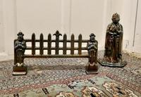 1930's Enamelled Knight Fireside Companion Set & Matching Fender (2 of 5) 1930's Enamelled Knight Fireside Companion Set & Matching Fender (2 of 5)
