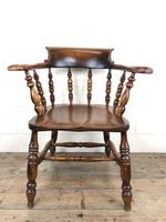 Antique 19th Century Ash & Elm Smokers Bow Chair (11 of 12) Antique 19th Century Ash & Elm Smokers Bow Chair (11 of 12)