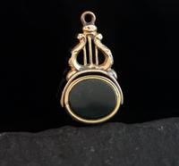 Antique 9ct gold spinning fob, seal fob, Sardonyx and Bloodstone (2 of 12) Antique 9ct gold spinning fob, seal fob, Sardonyx and Bloodstone (2 of 12)