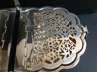 Antique Victorian Silver Plated Folding Biscuit Box (5 of 5) Antique Victorian Silver Plated Folding Biscuit Box (5 of 5)