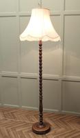 Turned Oak Floor Lamp, Standard Lamp (1 of 6)