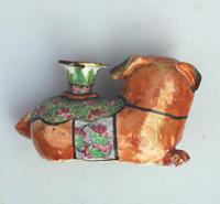 Chinese Canton Famille Rose Porcelain Buddhist Lion Candlestick 19th Century (4 of 9) Chinese Canton Famille Rose Porcelain Buddhist Lion Candlestick 19th Century (4 of 9)