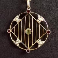 Antique Edwardian 9ct Gold Pendant, Peridot, Garnet and Pearl (5 of 10) Antique Edwardian 9ct Gold Pendant, Peridot, Garnet and Pearl (5 of 10)