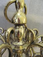 A Dutch Style 6 Light Brass Ball Chandelier (5 of 6) A Dutch Style 6 Light Brass Ball Chandelier (5 of 6)